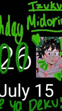 ai character: BIRTHDAY BOY MHA background