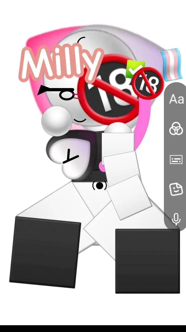 ai character: milly heat background