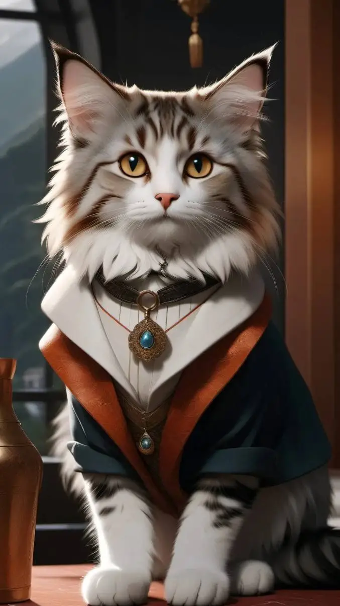 ai character: 💙Dump cat (Baby) 💜 background