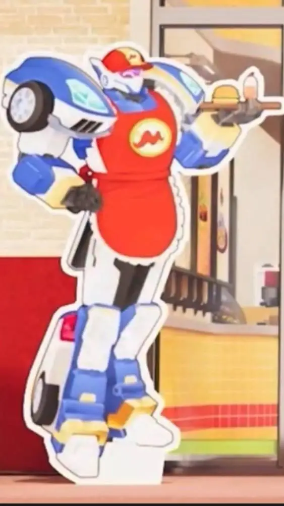 ai character: Blue Cop S Worker background
