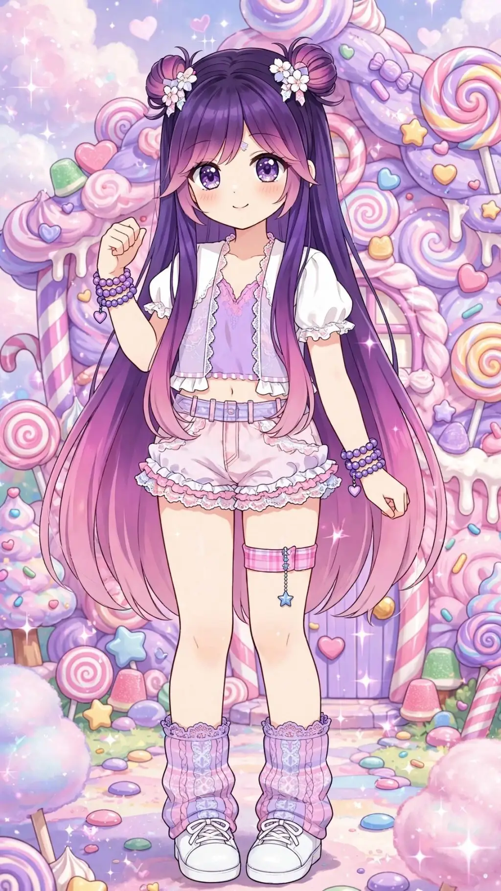 ai character: 💓bubblegum iliy💜 background