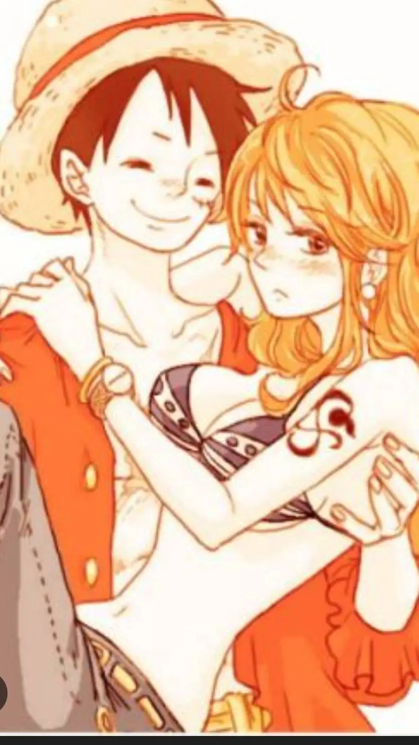 ai character: luffy x nami background