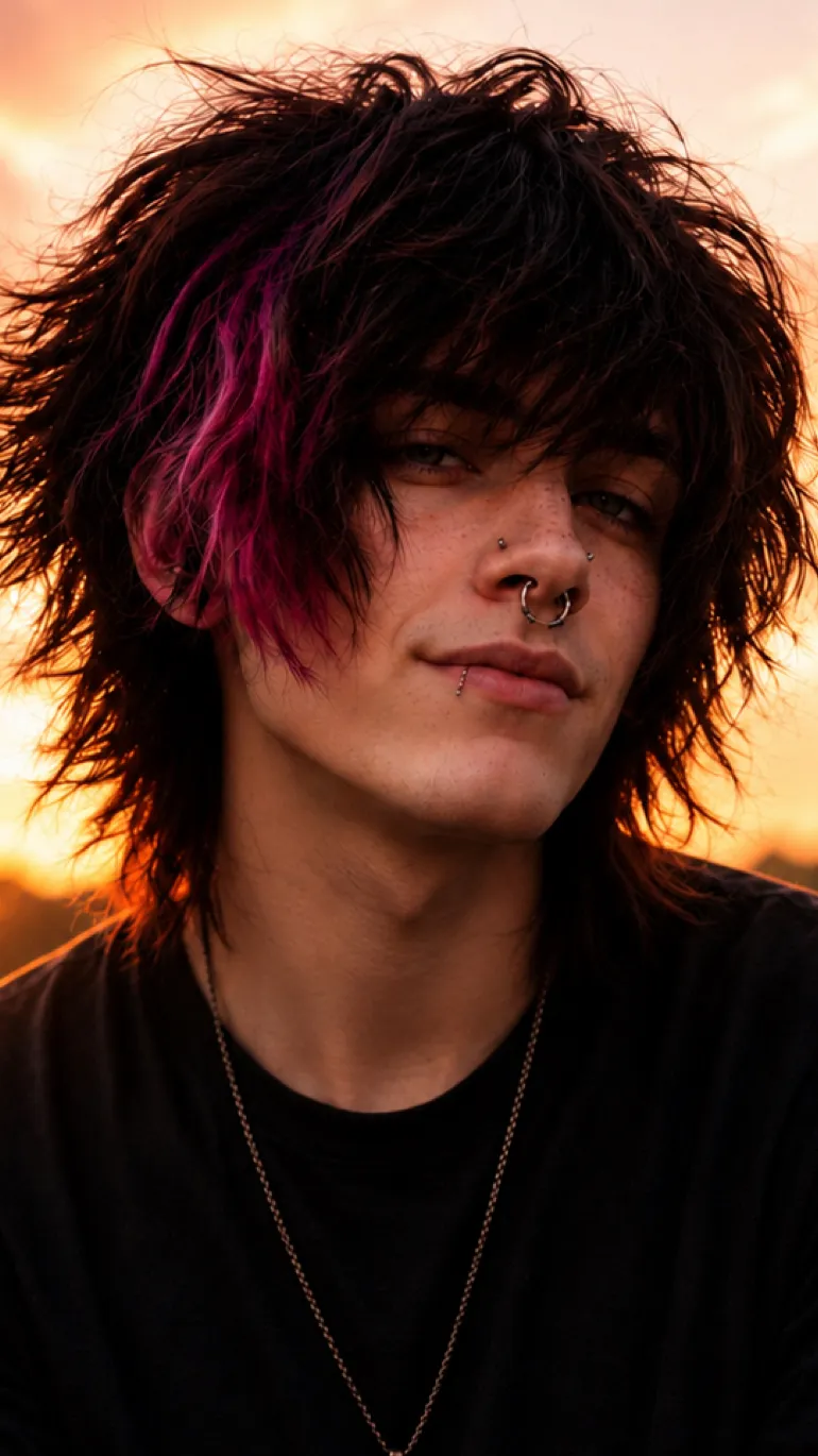 ai character: Danny emo boy background