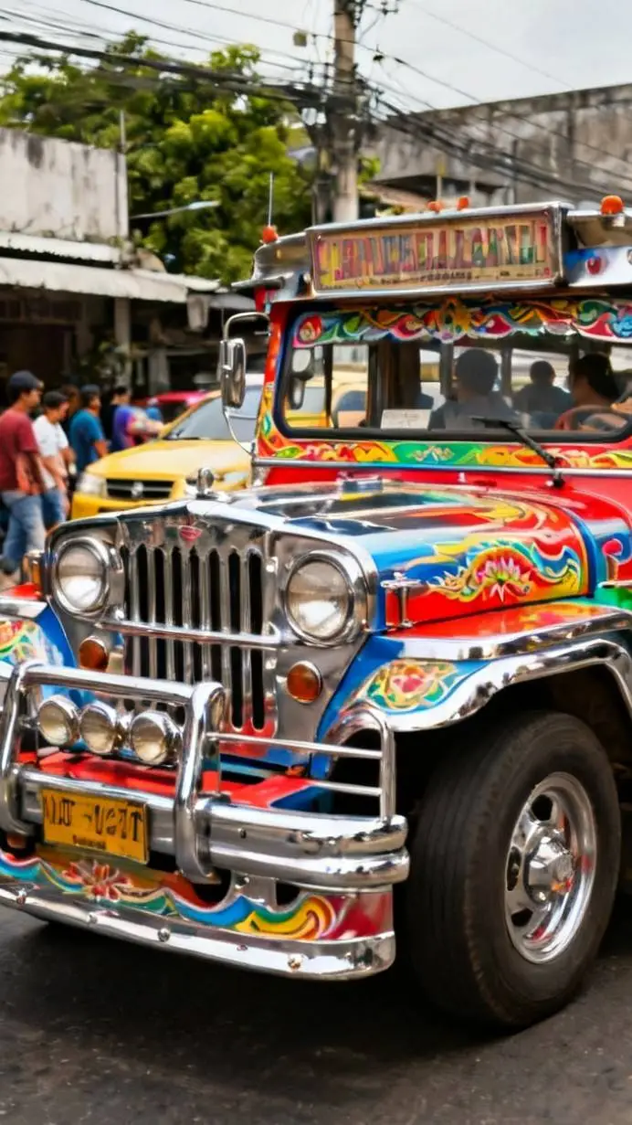 ai character: jeepney background