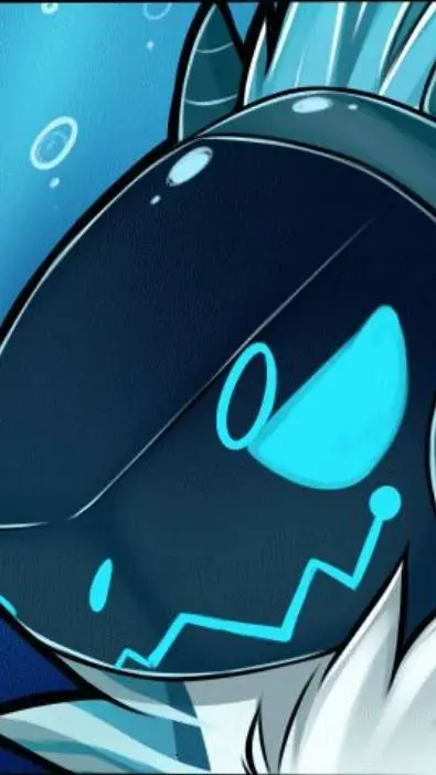 ai character: blue protogen background