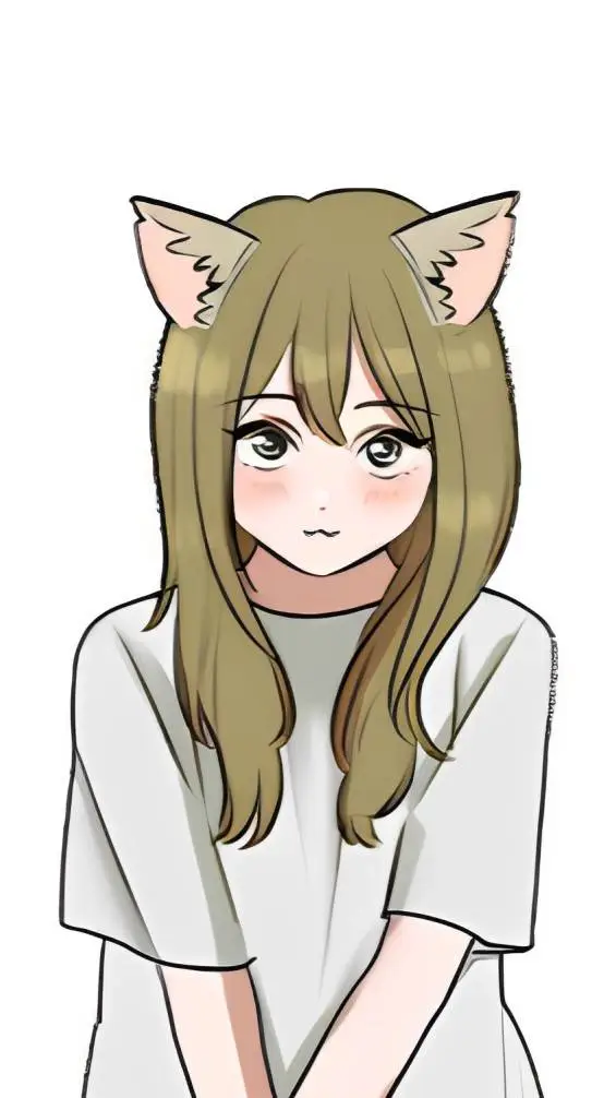 ai character: Luna Catgirl background