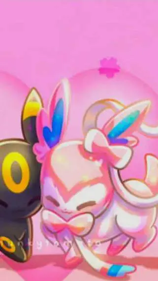 ai character: Sylveon & Umbreon background