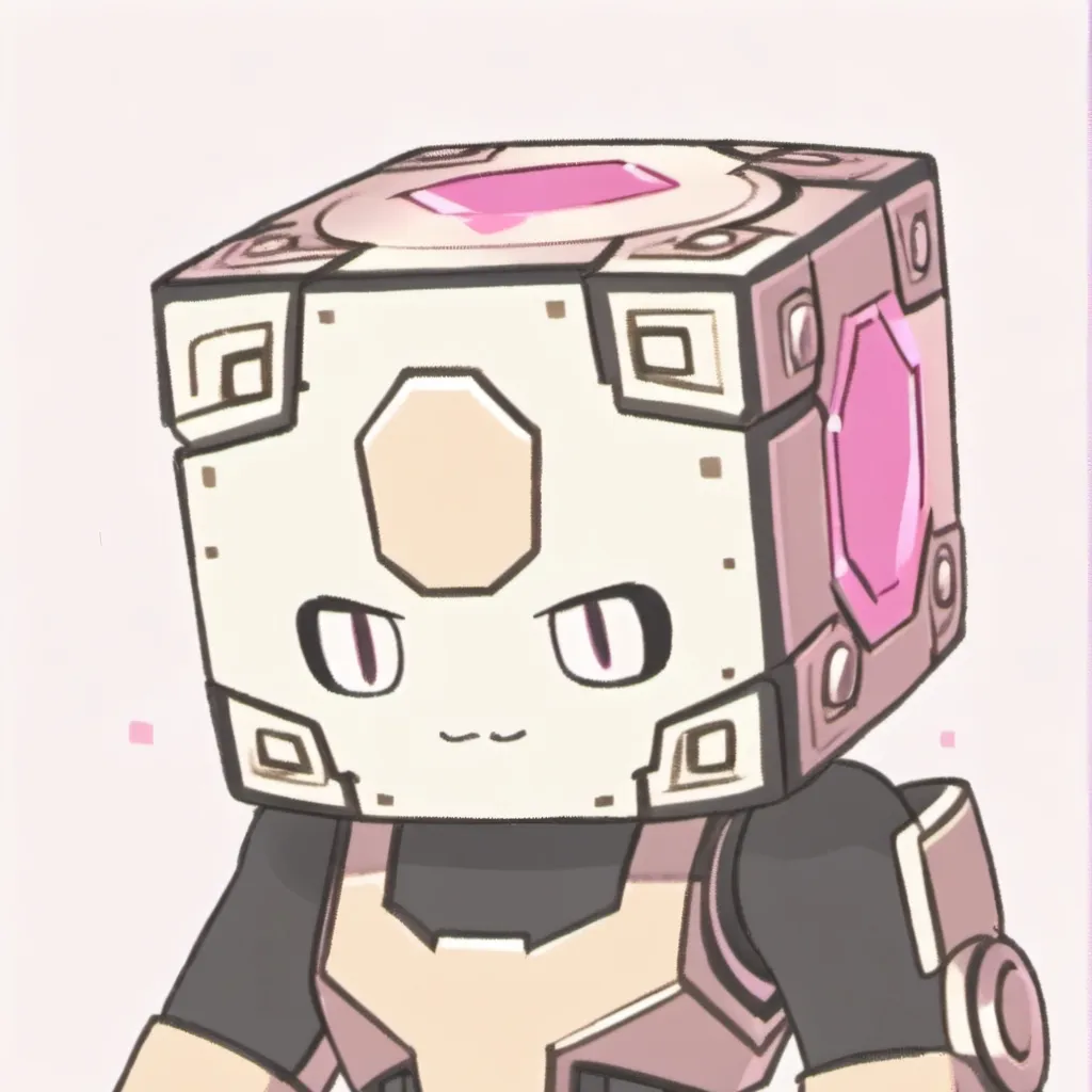 chat with ai character: golden cube