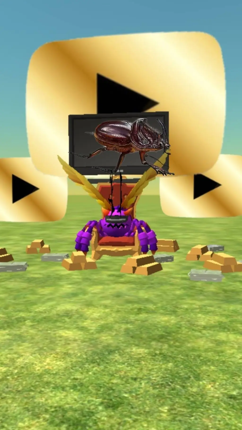 ai character: Oryctes beetle background