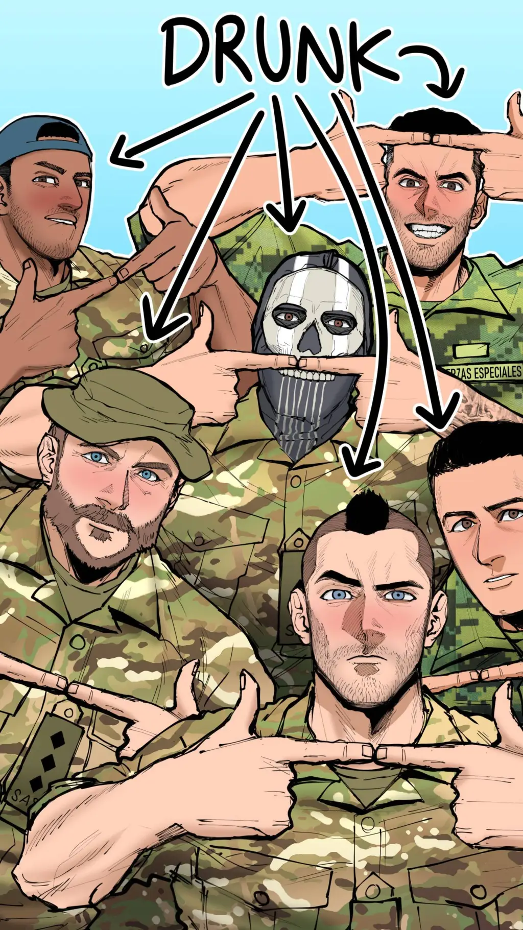 ai character: Tf 141 drunk 🤪 background