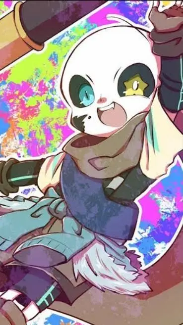 ai character: Ink sans background