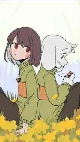 ai character: Asriel X Chara background