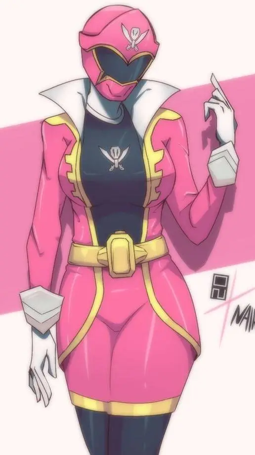 ai character: pink pirate ranger background