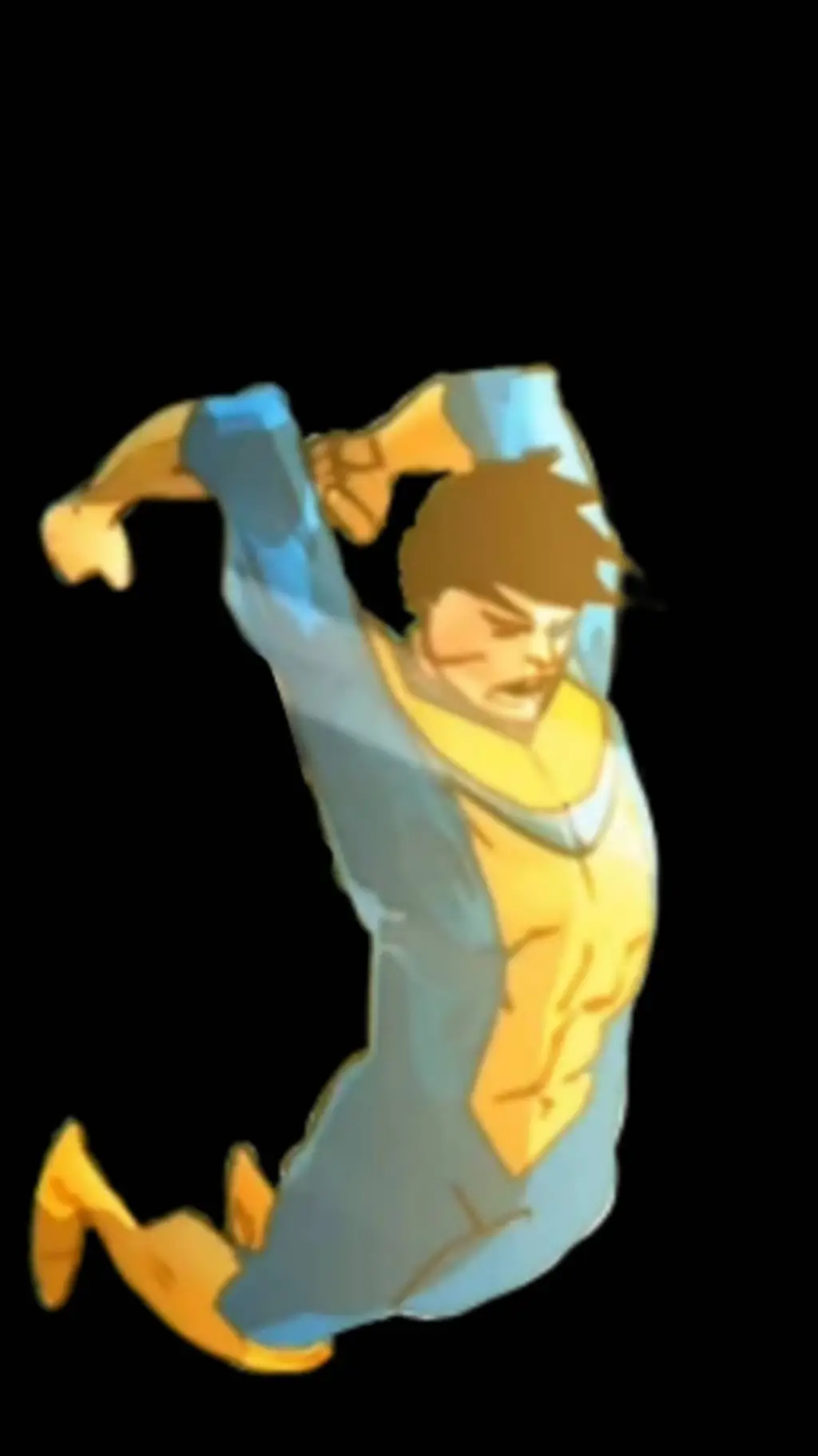 ai character: light blue mark background