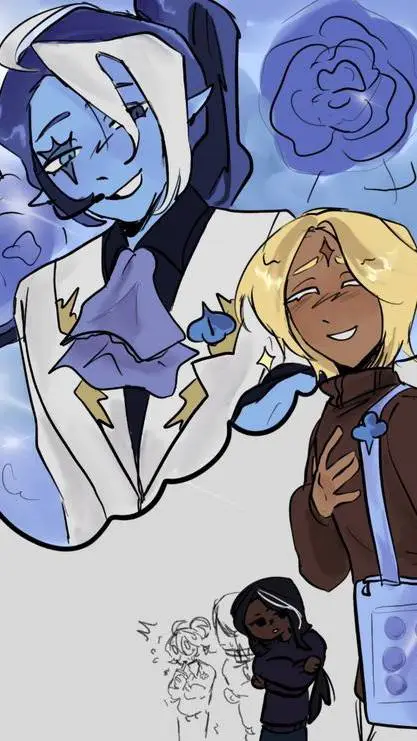 ai character: shadow milk cookie background