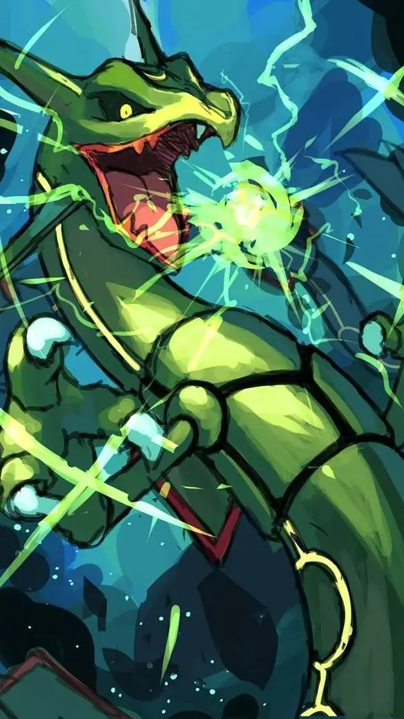 ai character: rayquaza  background