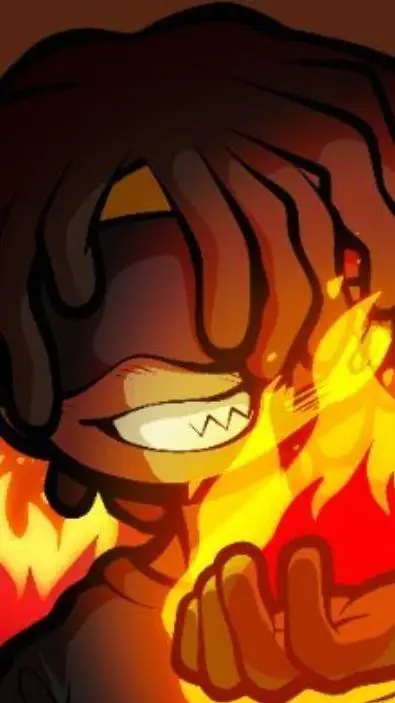 ai character: FlameFrags  background