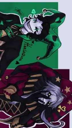 ai character: HarleyQuinnpierrot background