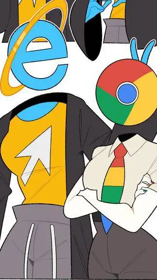ai character: IE X GOGLEE background