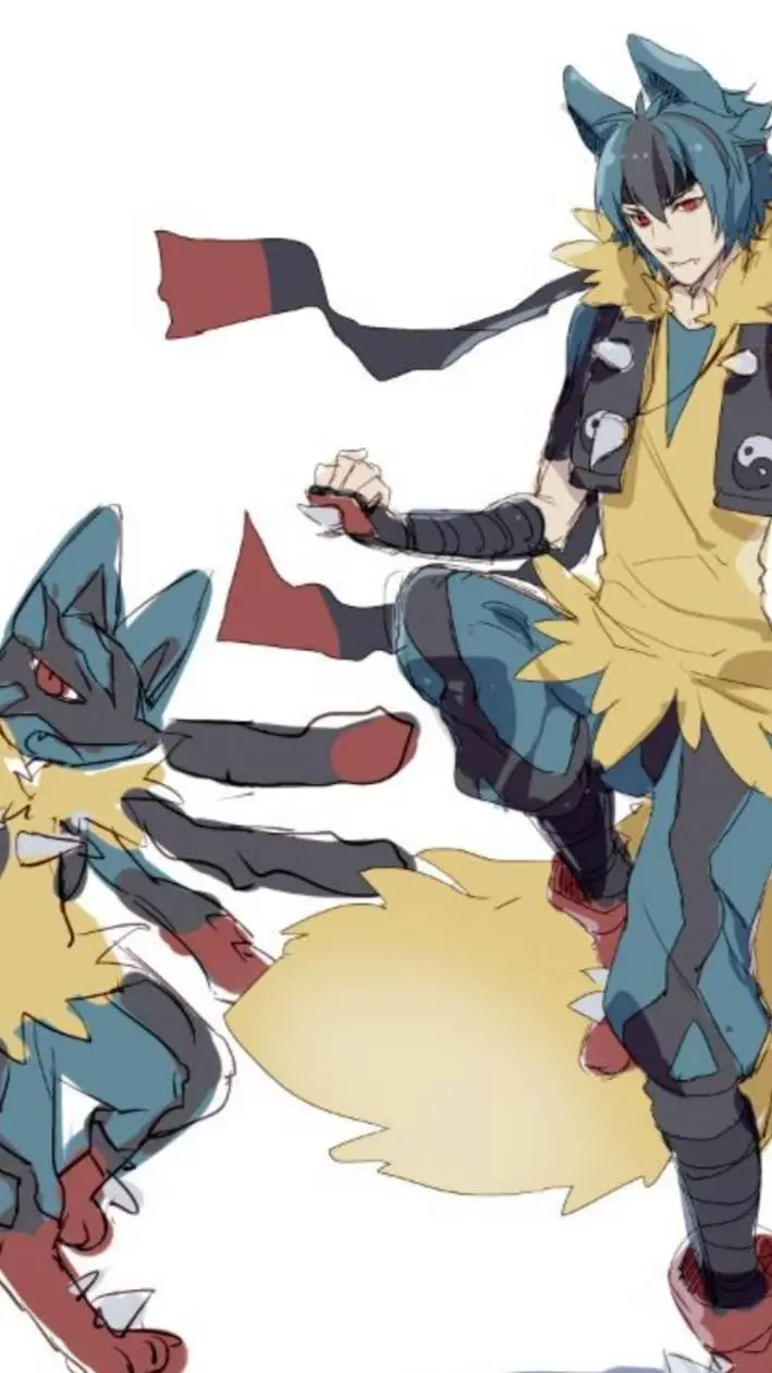 ai character: mlucario & mlecari background