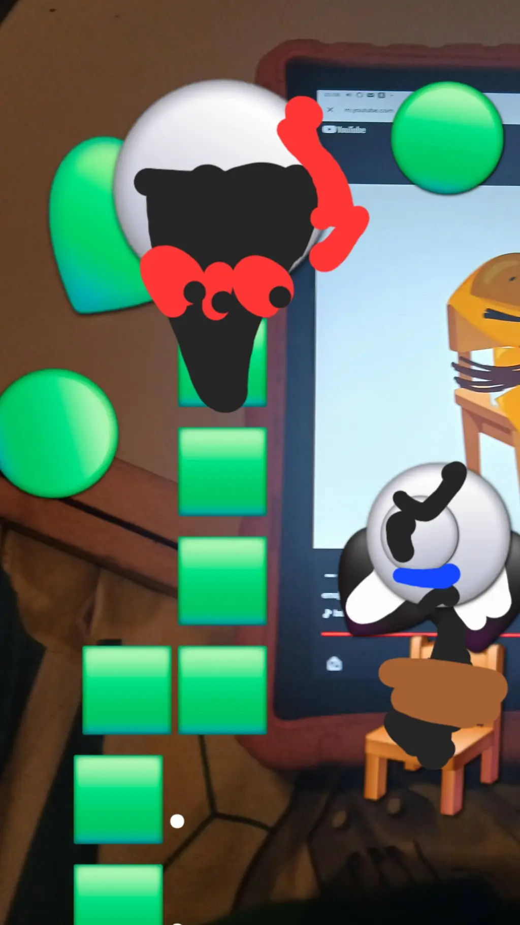 ai character: pizza pato  background