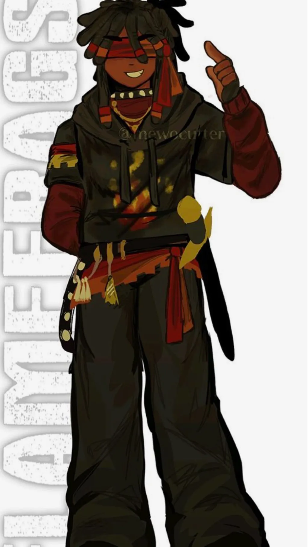 ai character: Flamefrags🔥❤️ background