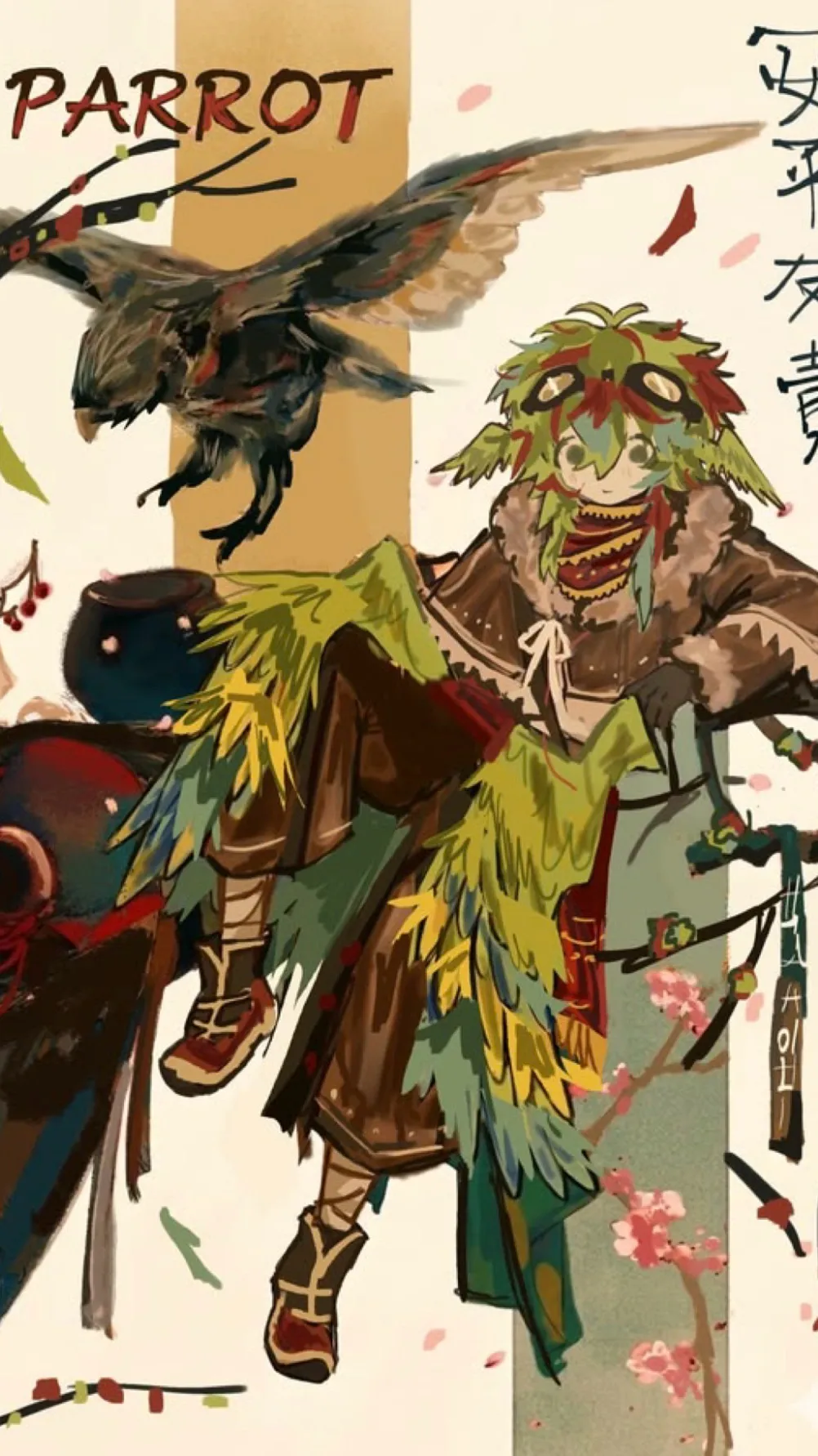 ai character: ParrotX2 background