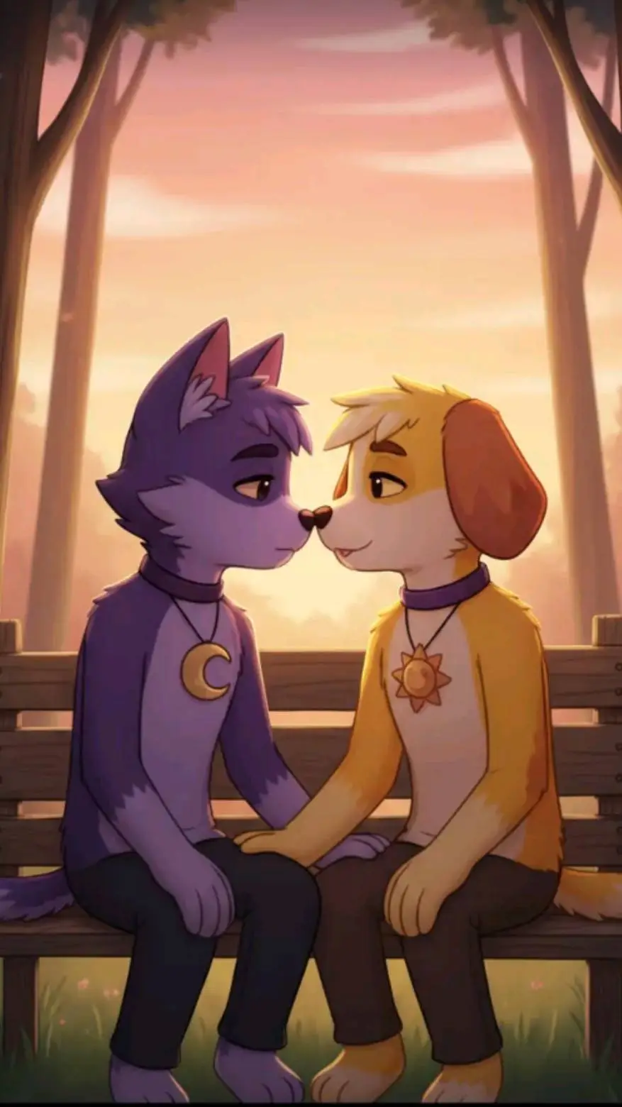 ai character: Catnap💜+Dogday🧡eng background