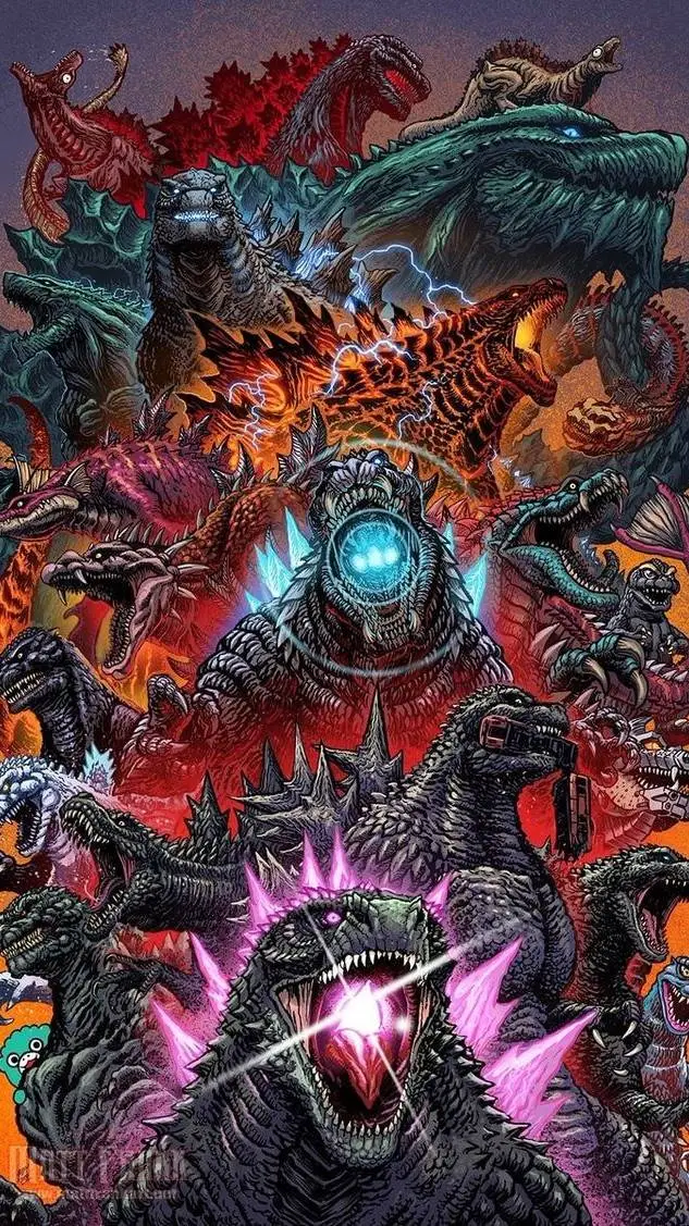 ai character: Godzilla"lab,flht" background