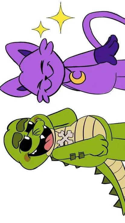 ai character: catnap + aligator background