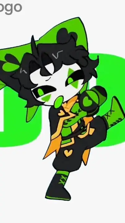 ai character: 🖤Harlequin💚 background