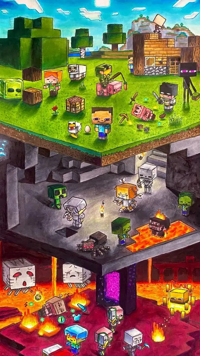 ai character: MINECRAFT  background