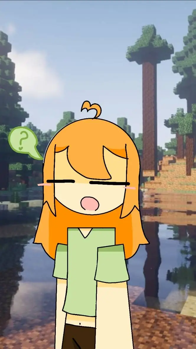 ai character:  Alex(Minecraft) background