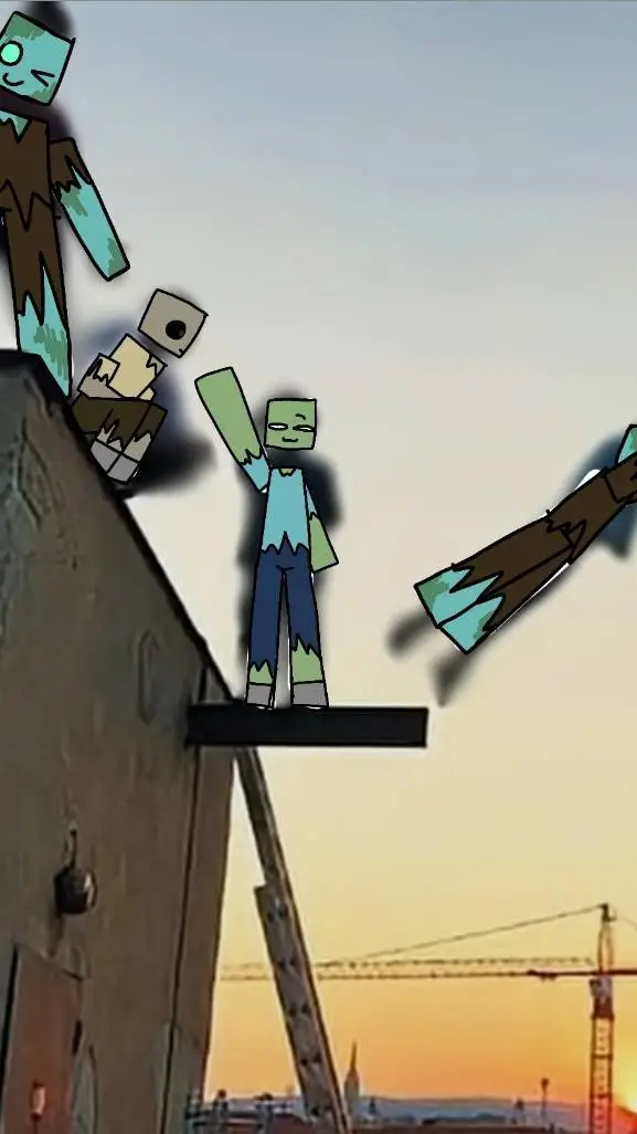 ai character: Minecraft zombies background