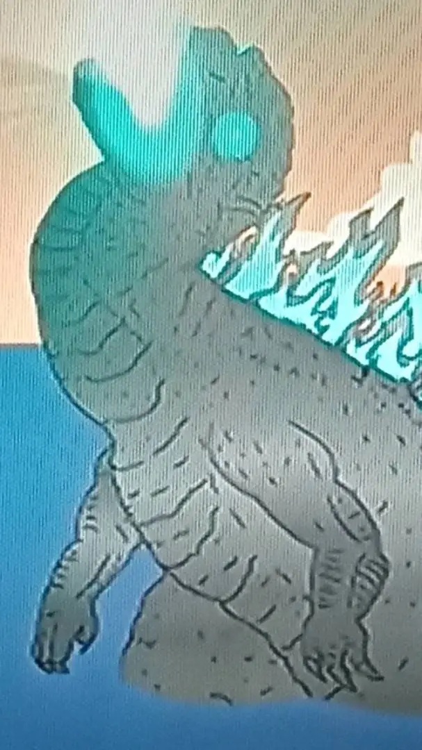 ai character: Titanus Godzilla background
