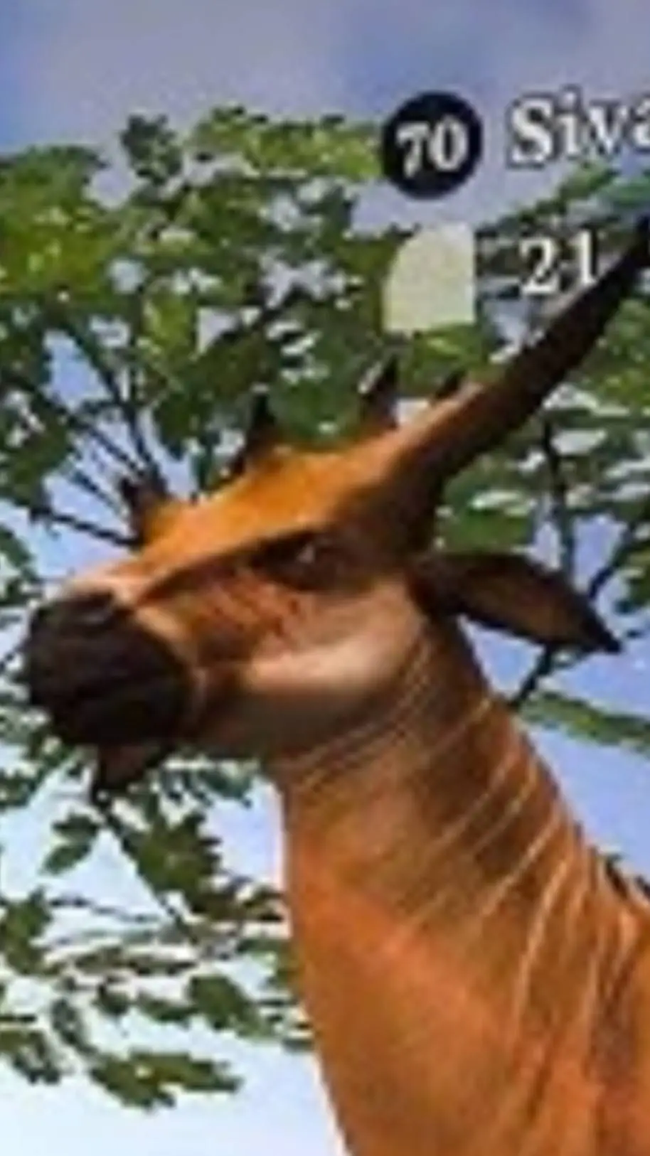 ai character: sivatherium  background