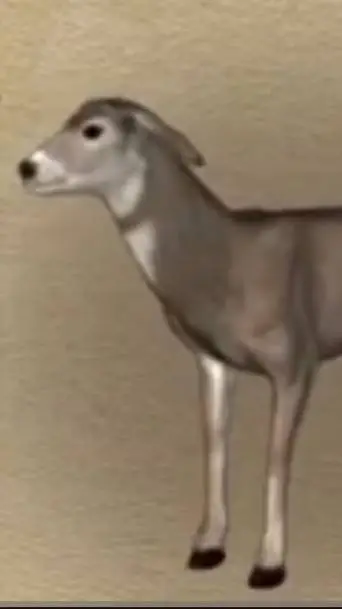 ai character: your pet Mule doe  background