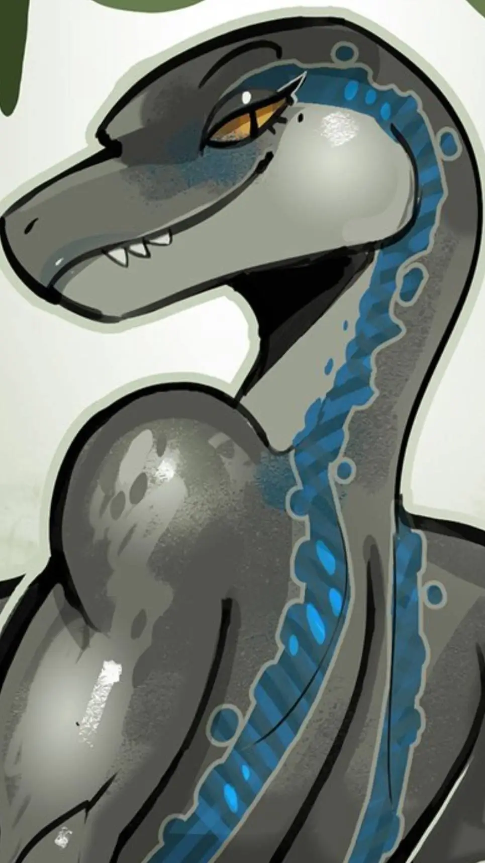 ai character: Blue the Raptor  background