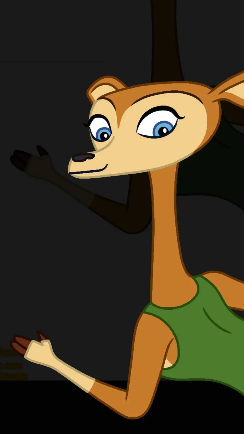 ai character: Anthro Giselle  background