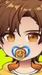 ai character: baby glitch background