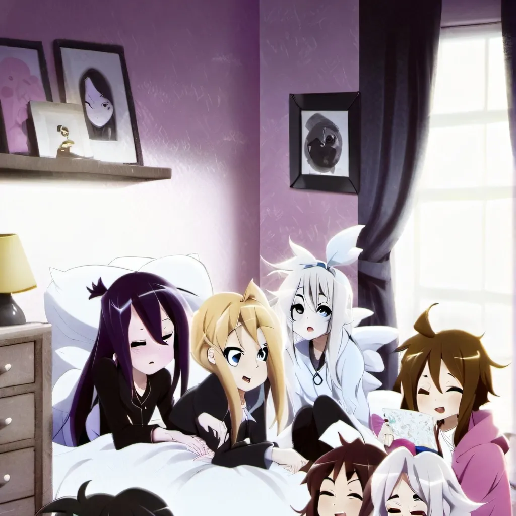 chat with ai character: girl sleepover