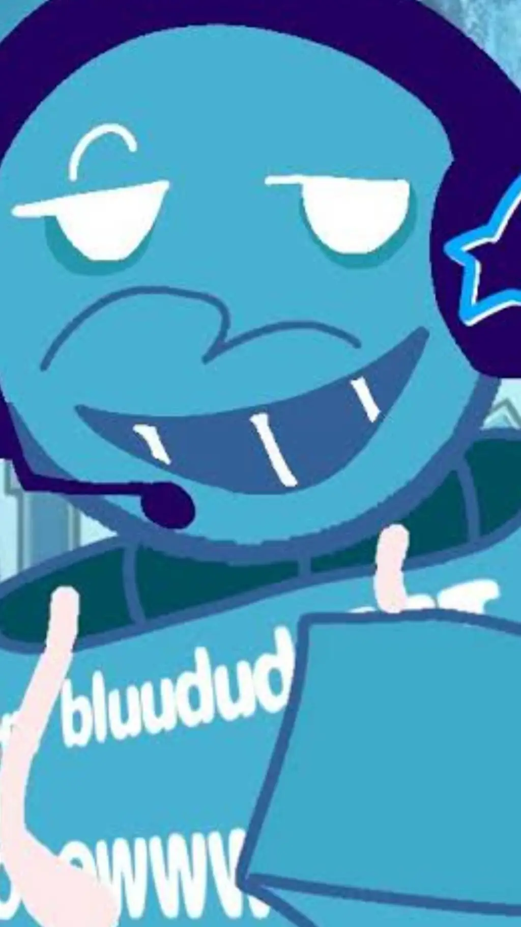 ai character: bluudud background