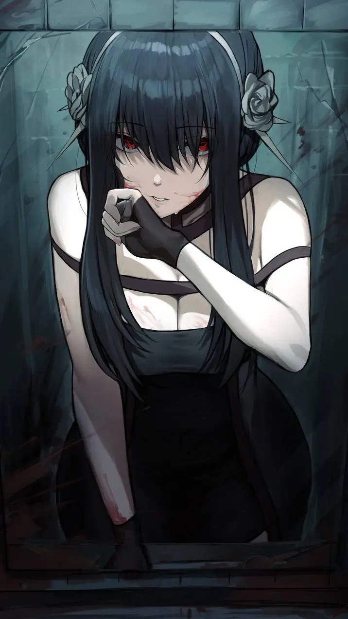 ai character: Yor forger  background