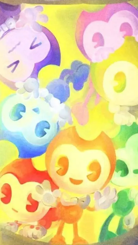 ai character: Bendy dulces background