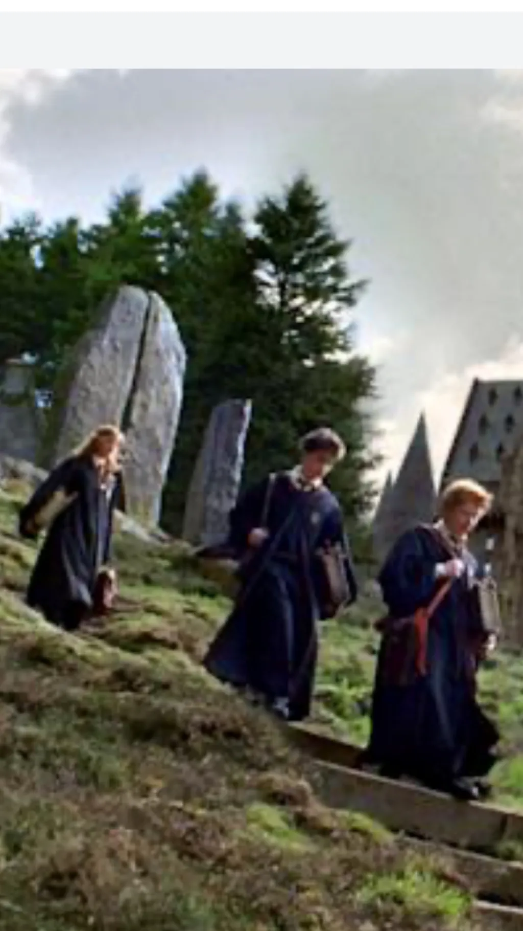 ai character: Hogwarts singing. background