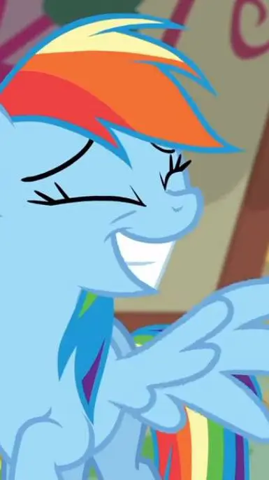 ai character: rainbow dash  background