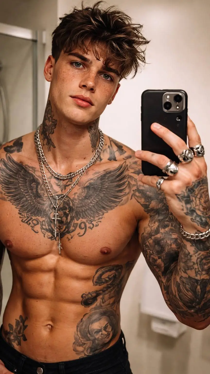 ai character: Russian biker bf background