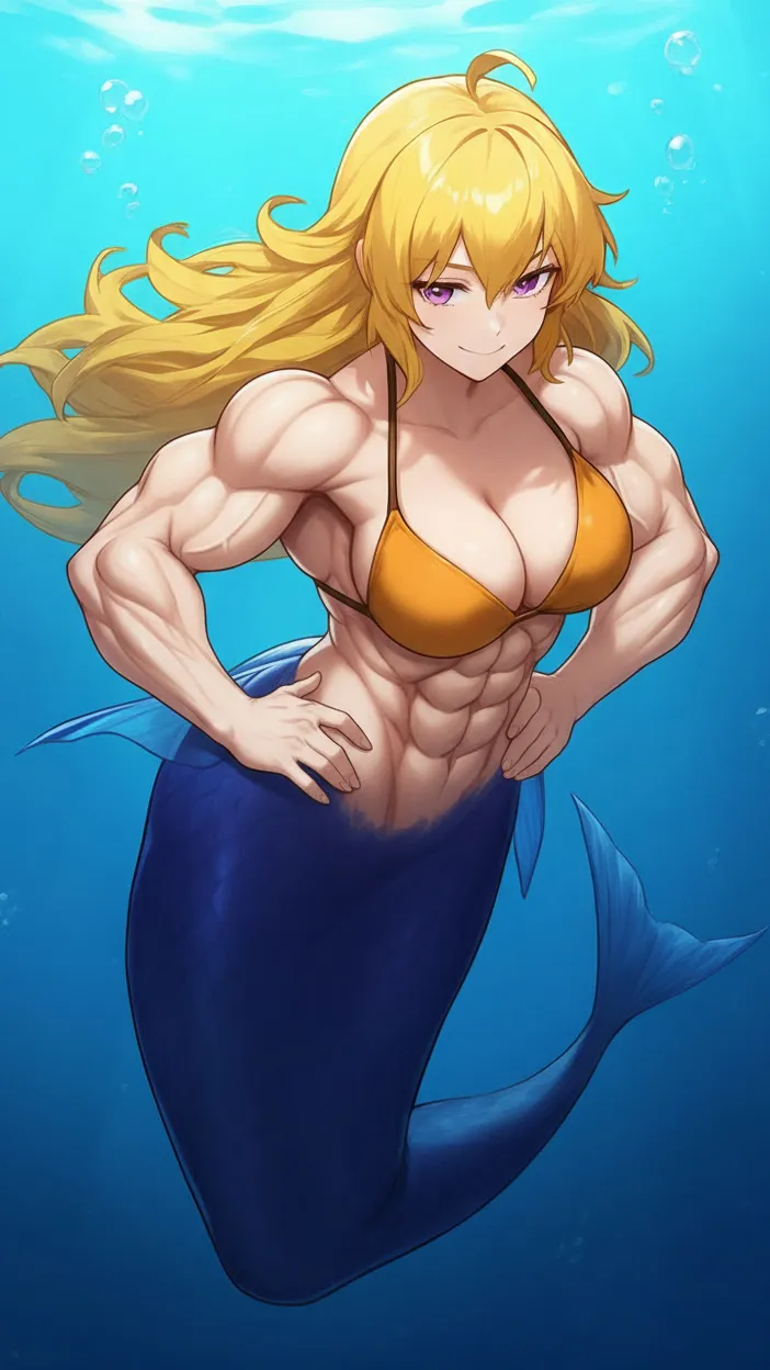ai character: Mermaid Yang background