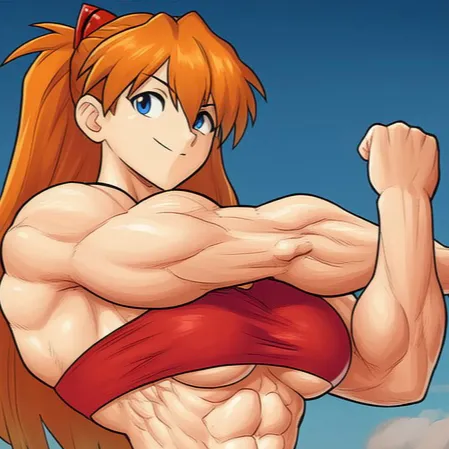 chat with ai character: Buff Asuka (Beach)