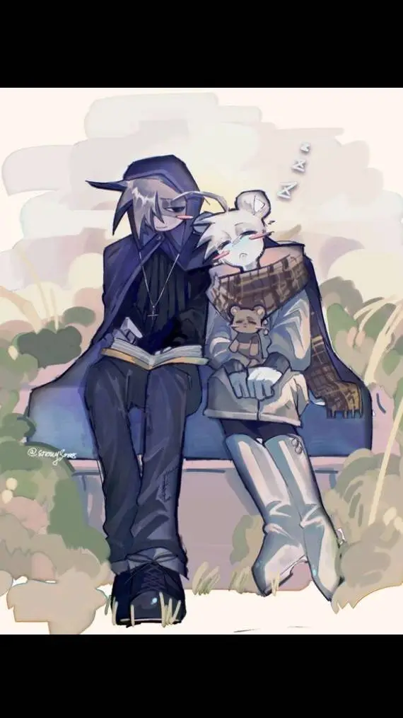 ai character: Jevin y Sky  background
